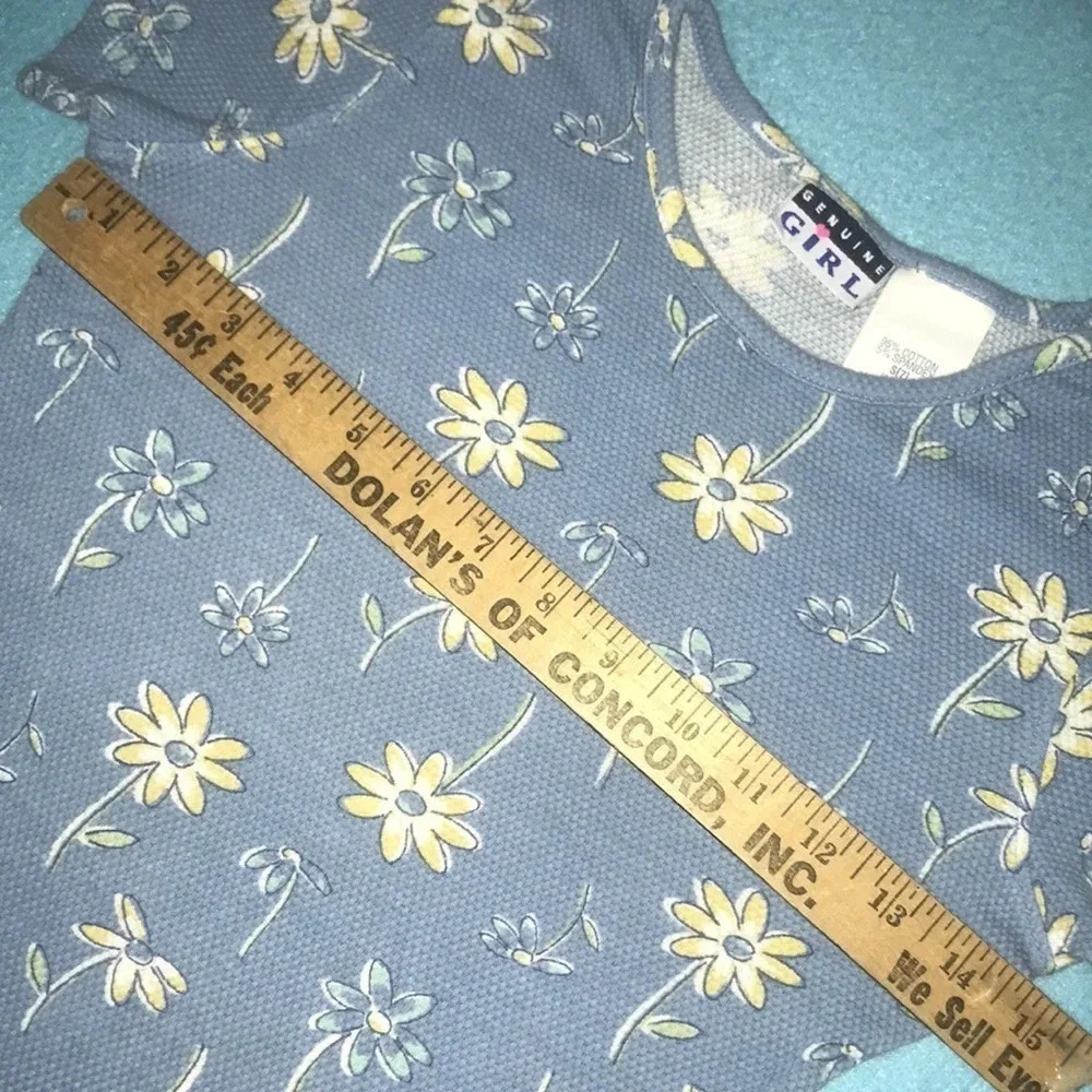 GENUINE GIRL floral thermal textured short sleeve dress NEW size 7